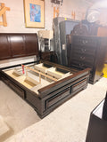 Complete King Bedroom Set in Rich Dark Cherry — 5-Piece Traditional Style