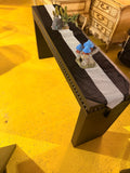 Glam Black Velvet Console/Sofa Table with Nailhead Trim