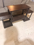 3-Piece Dark Espresso Tiered Coffee & End Table Set